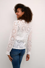 Cream Blouse Femme