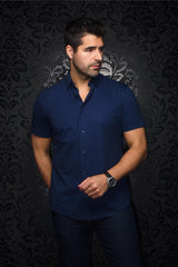 AU NOIR CHEMISE MANCHES COURTES HOMME