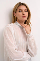 Cream Blouse Femme