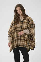 CREAM PONCHO FEMME