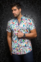 Au Noir Chemise Manche Courte Homme