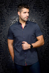AU NOIR CHEMISE MANCHES COURTES HOMME