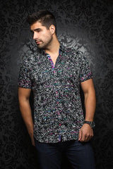 Au Noir Chemise Manche Courte Taille Plus Homme