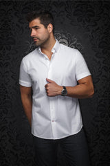AU NOIR CHEMISE MANCHES COURTES HOMME