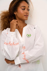 Cream Blouse Femme