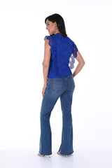 FRANK LYMAN PANTALON DENIM TISSU FEMME