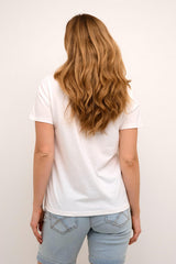 Cream T-Shirt Femme