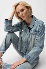 JOSEPH RIBKOFF VESTE EN JEANS FEMME