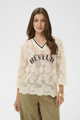 CREAM BLOUSE FEMME