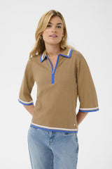 CREAM POLO FEMME