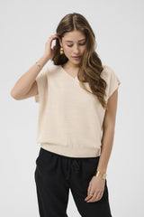 CREAM T-SHIRT FEMME