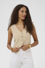 CREAM VESTE SANS MANCHE FEMME