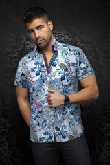 AU NOIR CHEMISE MANCHES COURTES HOMME