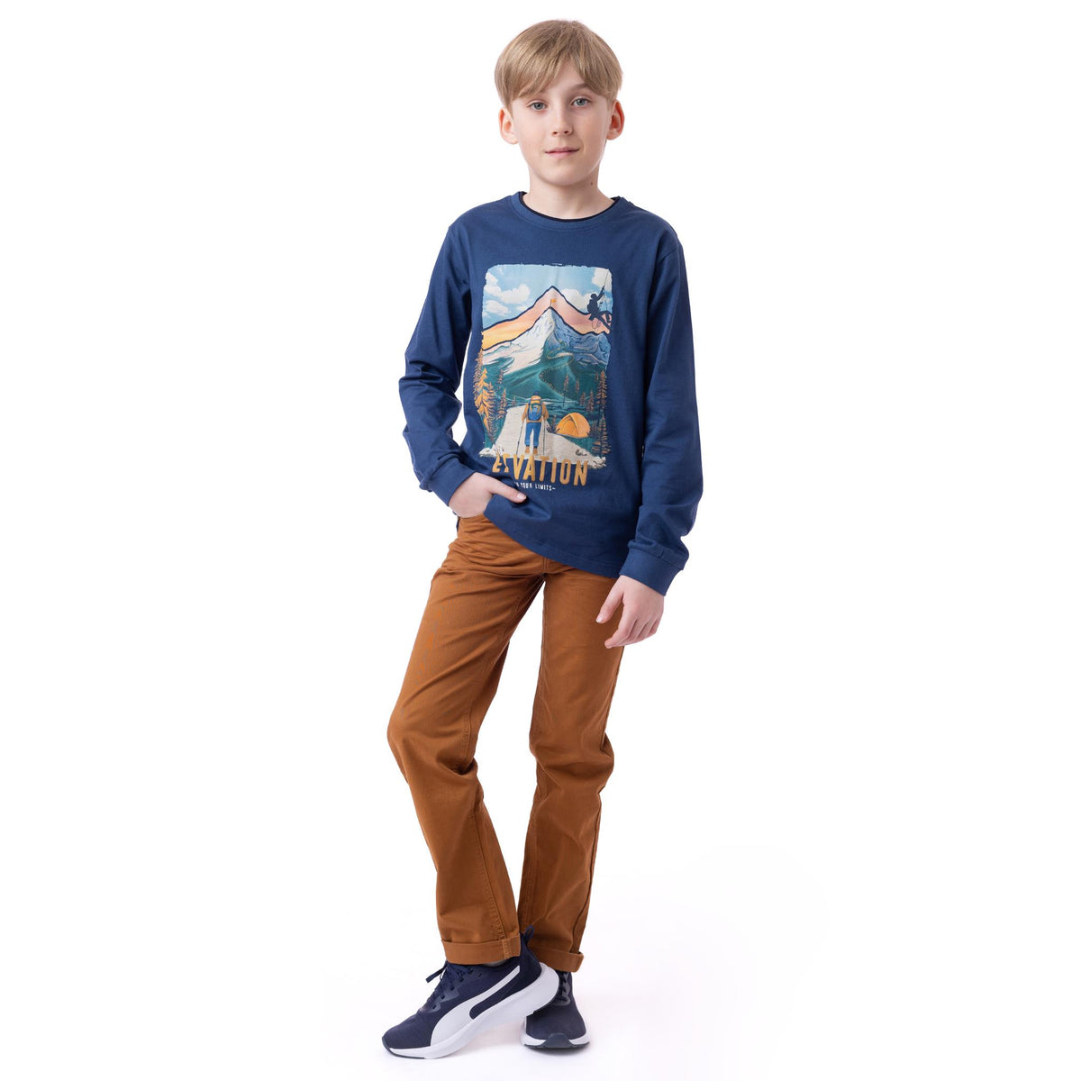 NANO T-SHIRT MANCHES LONGUES GARÇONS DE 7 À 14 ANS