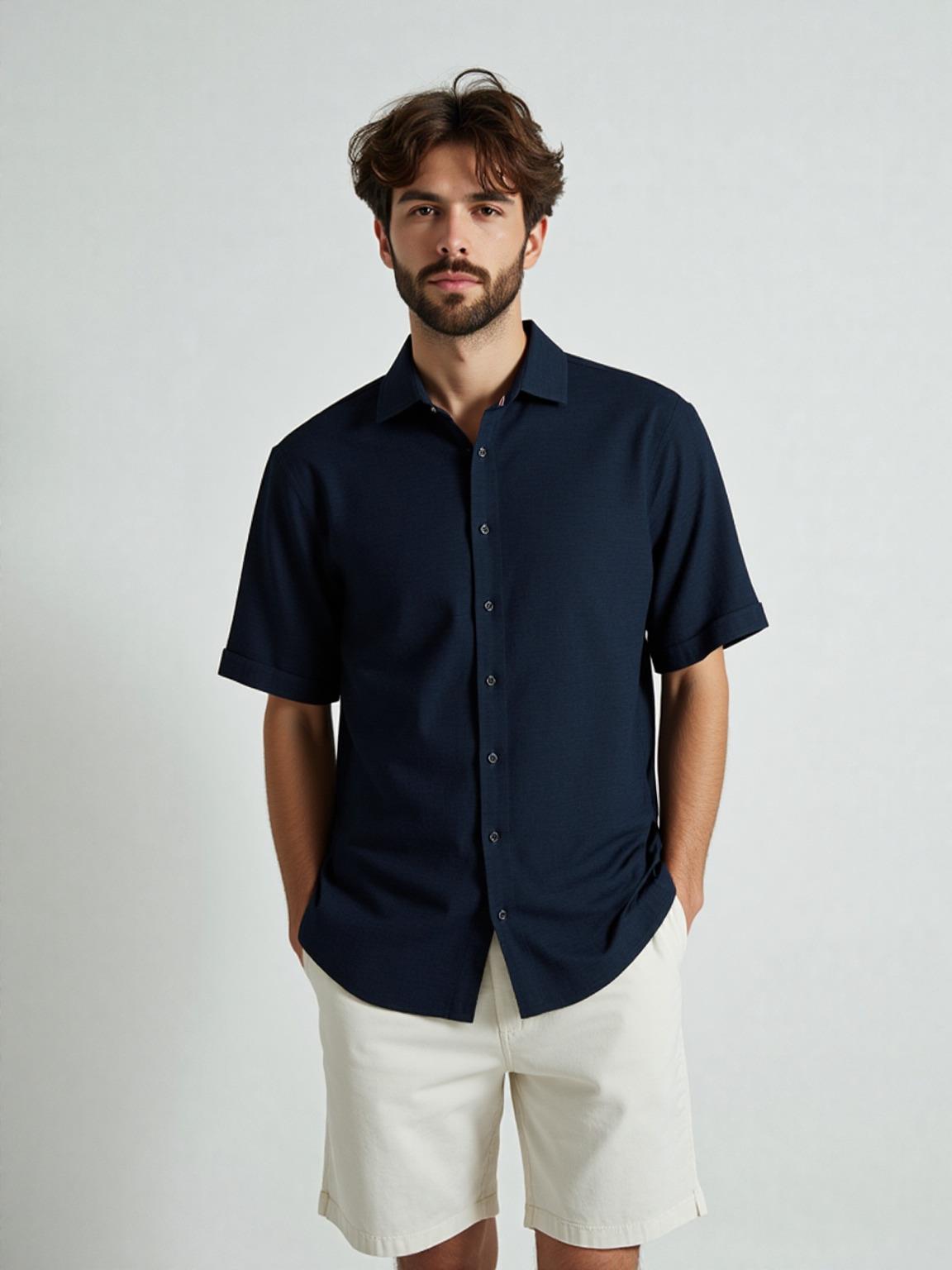 SOUL OF LONDON CHEMISE MACHNES COURTES HOMME