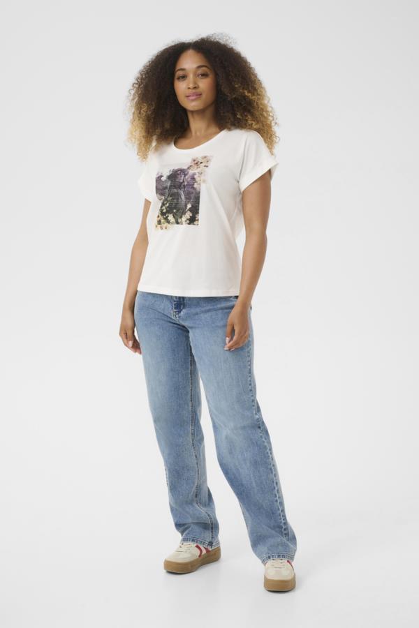 CREAM T-SHIRT FEMME