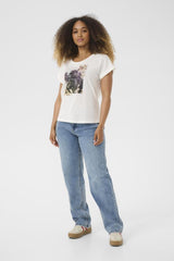 CREAM T-SHIRT FEMME
