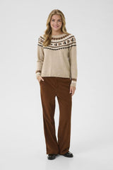 CREAM PULLOVER FEMME