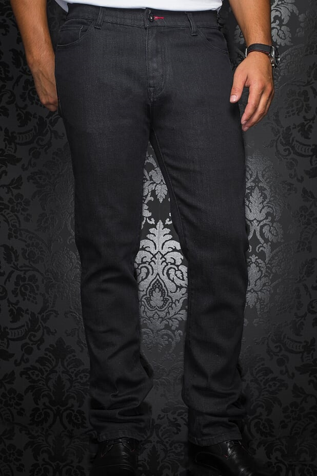 Au Noir Jeans Jambe Droite Homme
