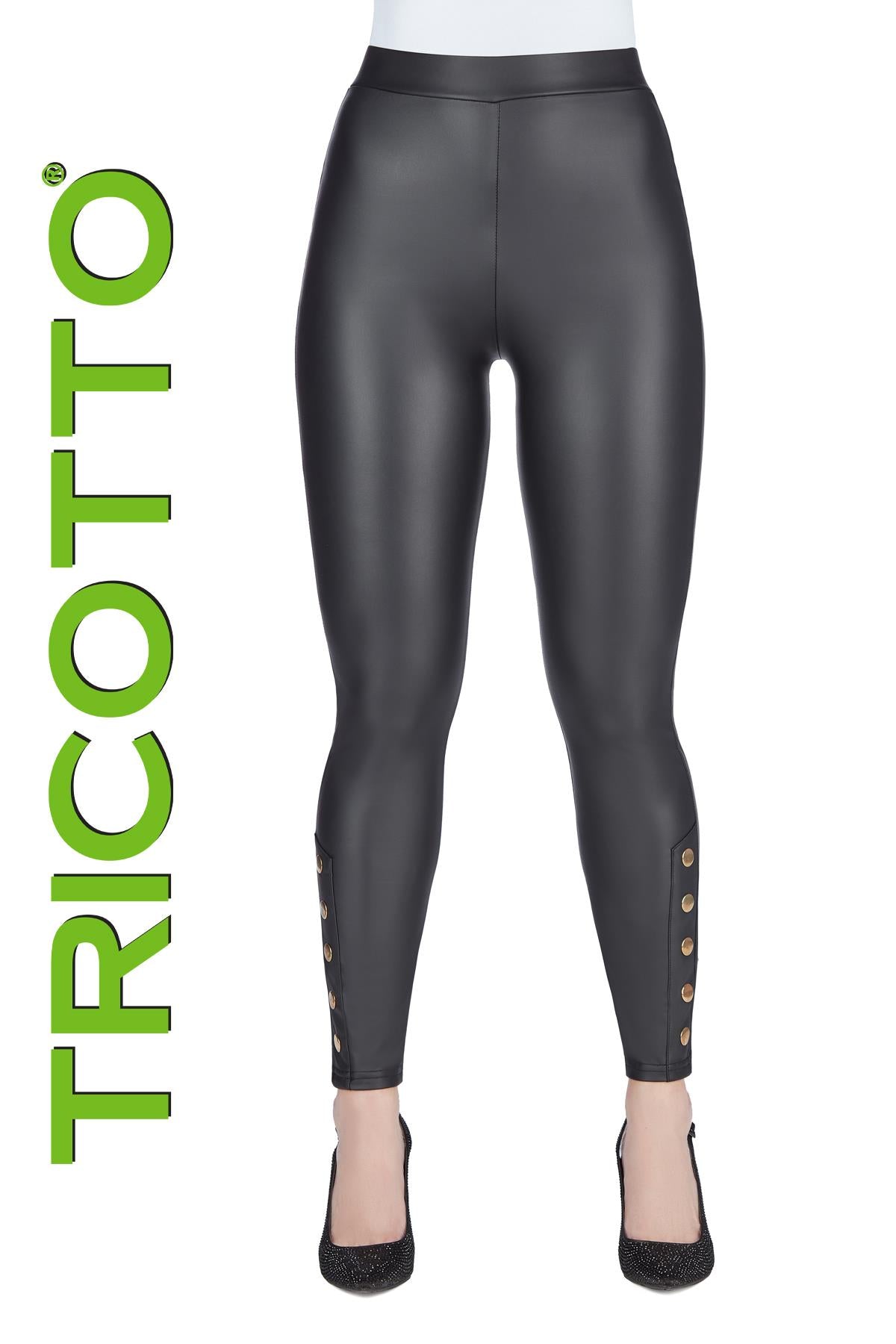 TRICOTTO LEGGING EN CUIR FEMME