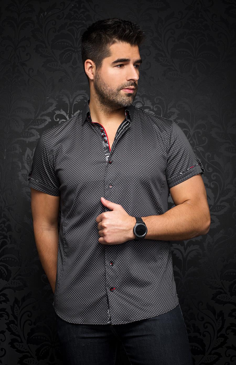 Au Noir Chemise Manche Courte Homme