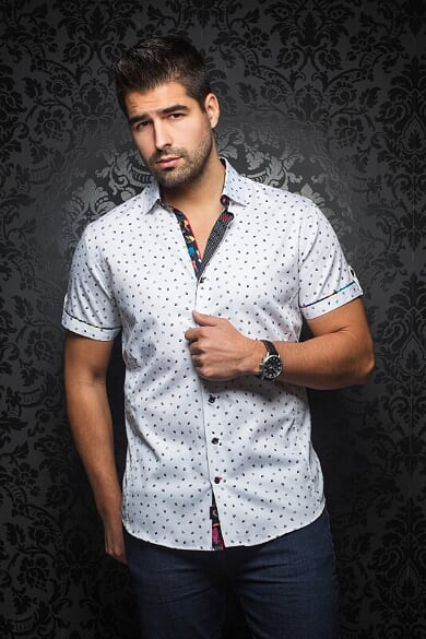 Au Noir Chemise Manche Courte Homme