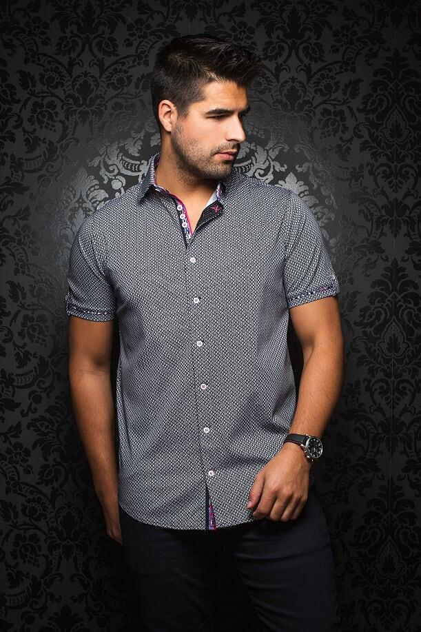 Au Noir Chemise Manche Courte Homme