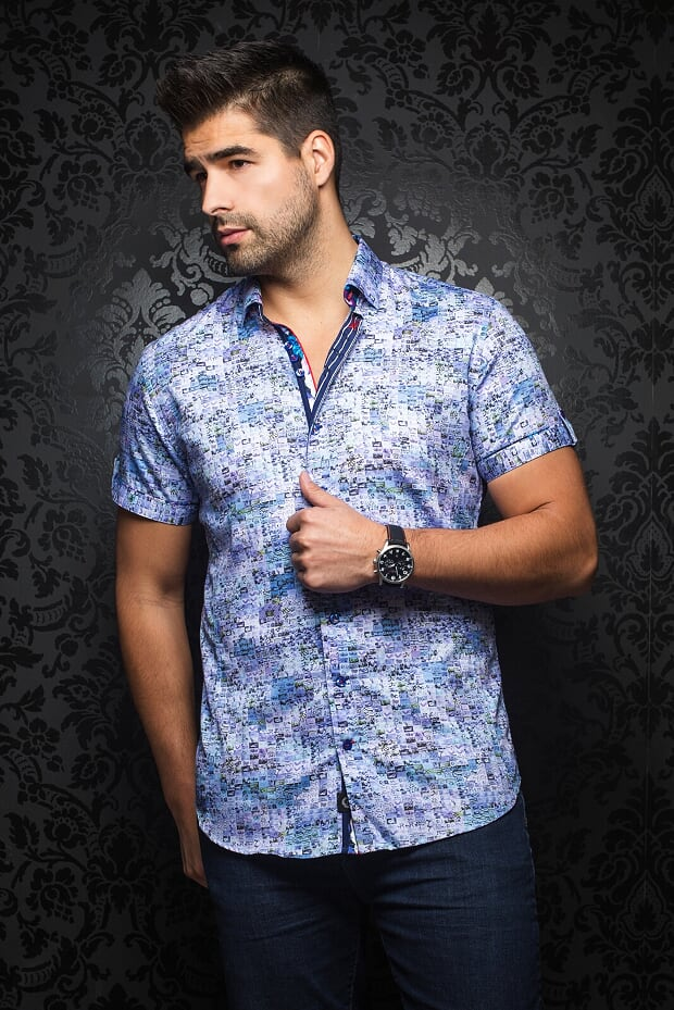 Au Noir Chemise Manche Courte Homme
