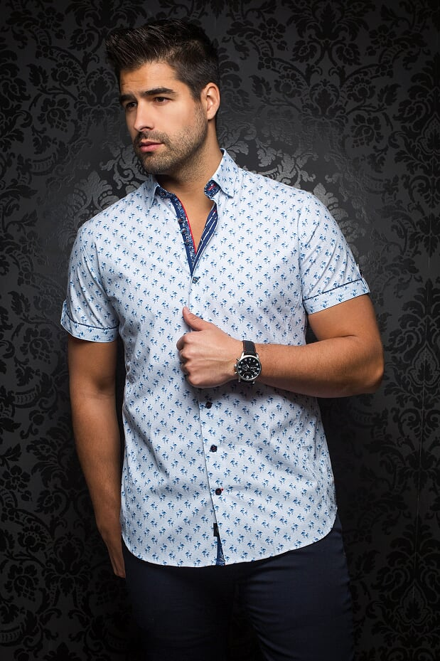 Au Noir Chemise Manche Courte Homme