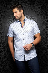 Au Noir Chemise Manche Courte Knit Homme