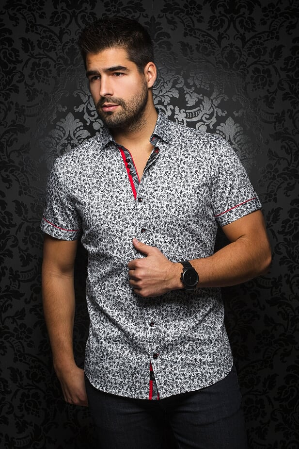 Au Noir Chemise Manche Courte Homme