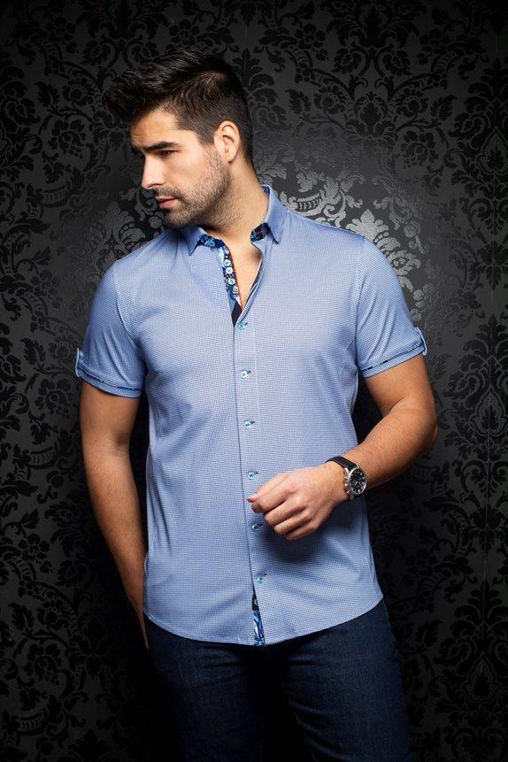 Au Noir Chemise Manche Courte Homme